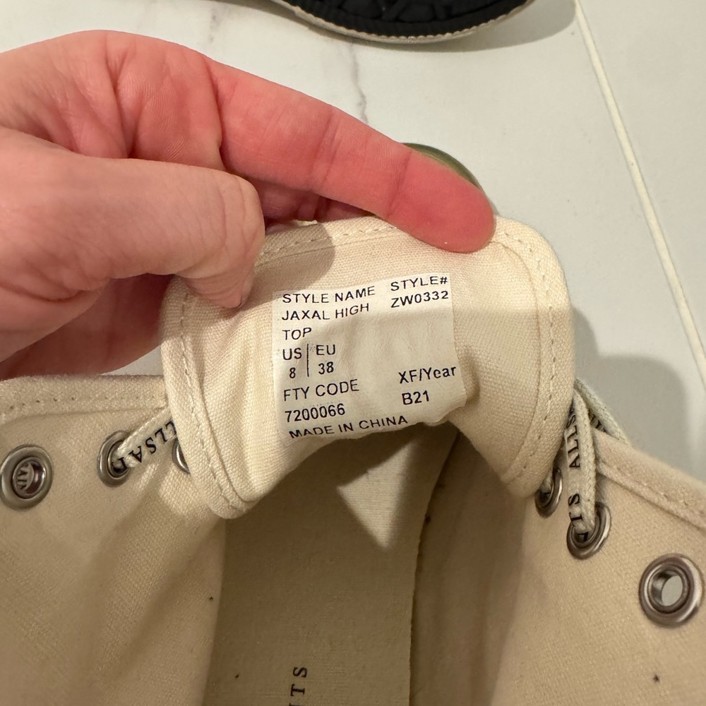 Allsaints Jaxon high top tennis shoes - Picture 3 of 7